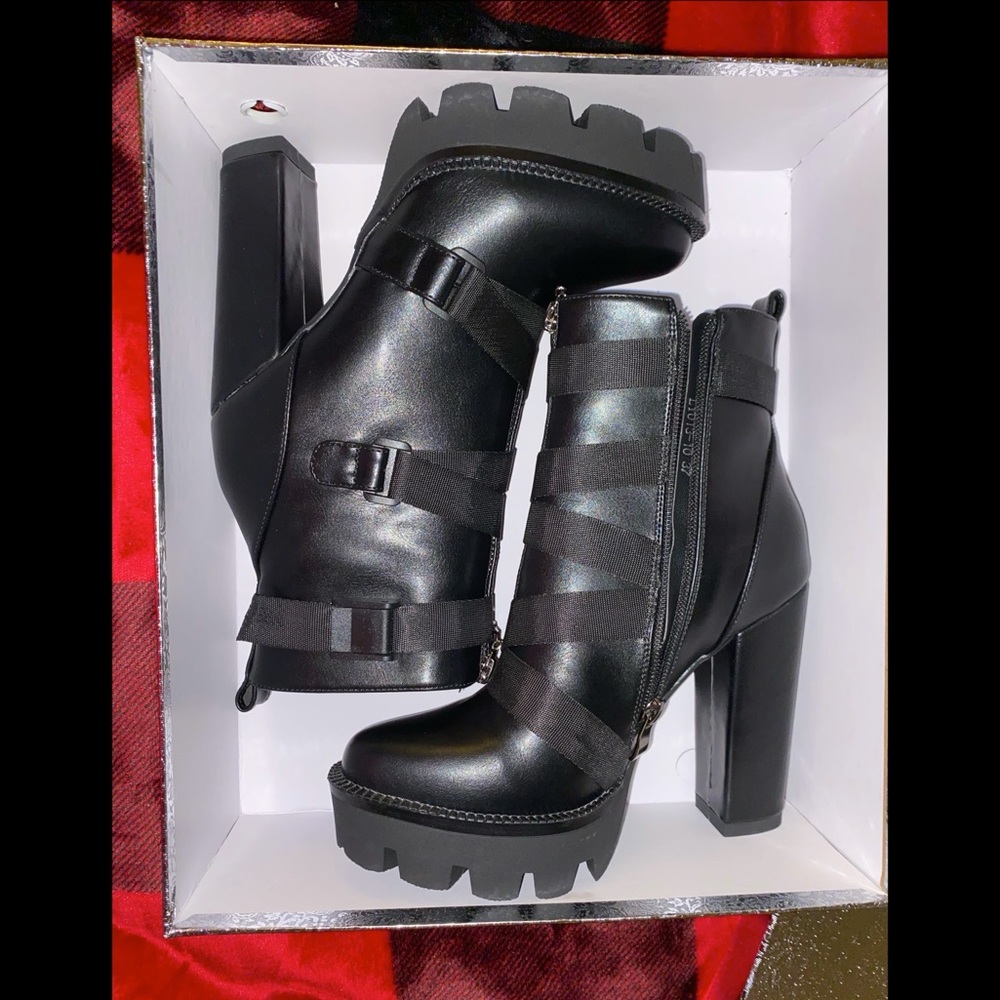 WETKISS Platform Combat Boots (Never Worn)